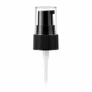 20-400 Black Ribbed Cosmetic Treatment Pump (130mcl Output, 3.56" Dip Tube )