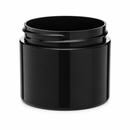 2 oz Black 58-400 Double Wall PP Straight Base Plastic Jar