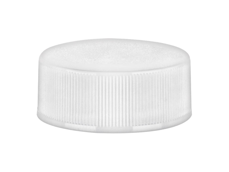 28-400 White Ribbed Stipple Top PP Plastic Cap (Heat Seal Liner)