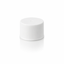 20-410 White Ribbed Matte Top Plastic Cap (Foam Liner)