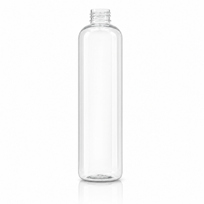 16 oz Clear 28-410 PET Cosmo Round Plastic Bottle