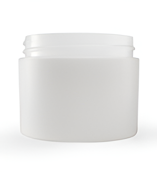 2 oz Frosted 58-400 Double Wall PP Straight Base Plastic Jar