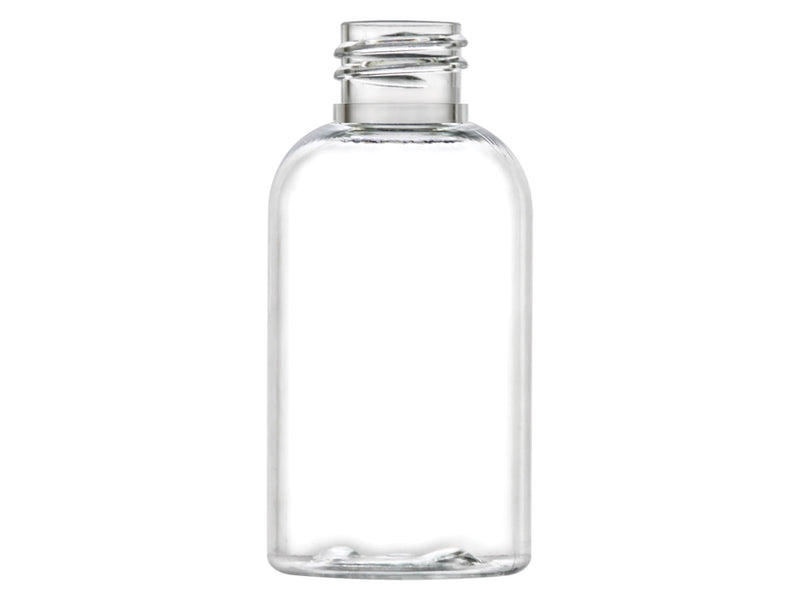 2 oz Boston Round Plastic Bottle 20-410 Clear PET