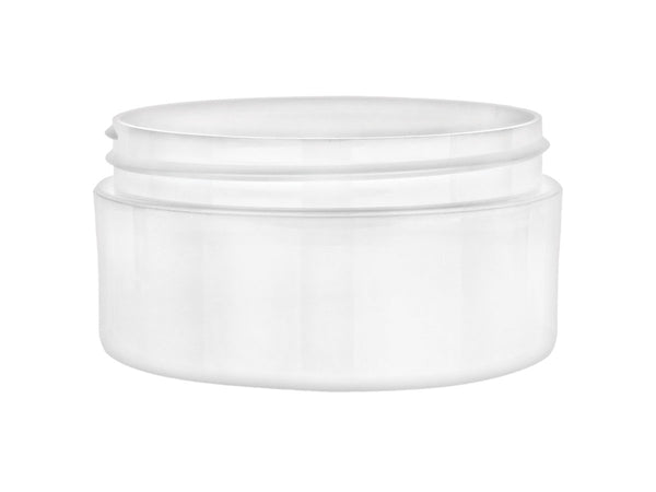 2 oz White 70-400 PP Double Wall Straight-Base Plastic Jar