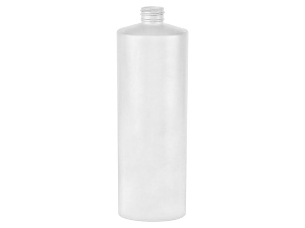 32 oz Natural-Colored 28-410 Cylinder Round HDPE Plastic Bottle