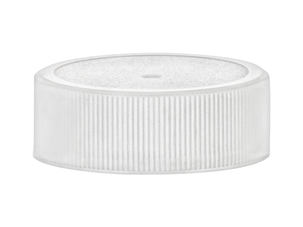 33-400 White Ribbed Cap (Heat Induction Seal for PE)