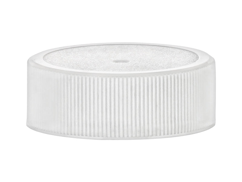 33-400 White Ribbed Cap (Heat Induction Seal for PE)