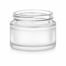 1 oz Frosted 48-400 Cosmetic Style Round Glass Jar