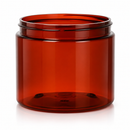 16 oz Amber 89-400 Straight-Sided Plastic PET Jar