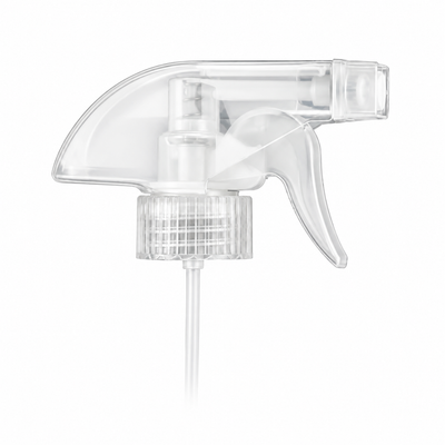 28-400  Natural-Colored Ribbed Trigger Sprayer Spray/Stream/Off (9.25" Dip tube, .60cc Output)