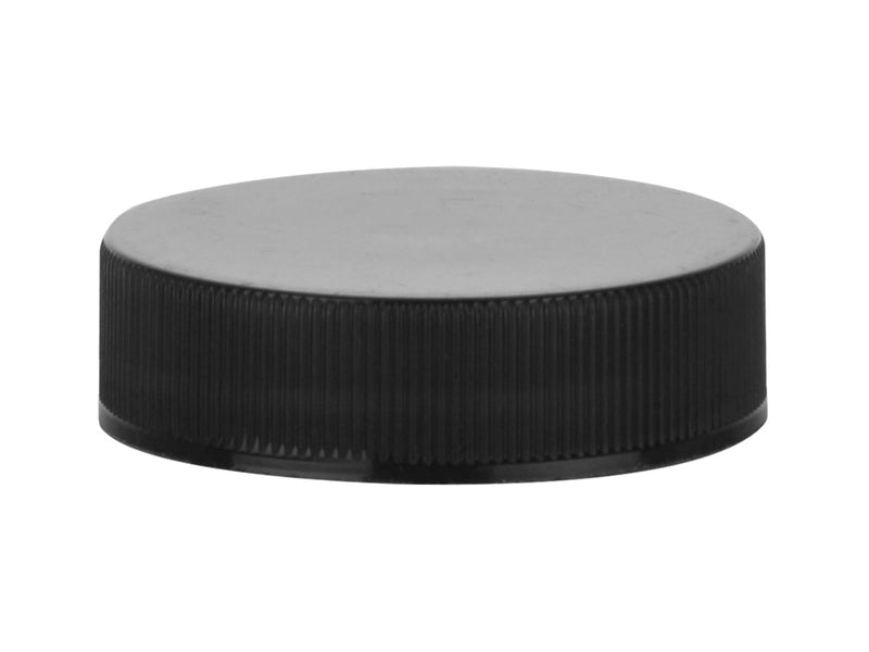 38-400 Black Ribbed Plastic Cap (Universal Heat Seal Liner)