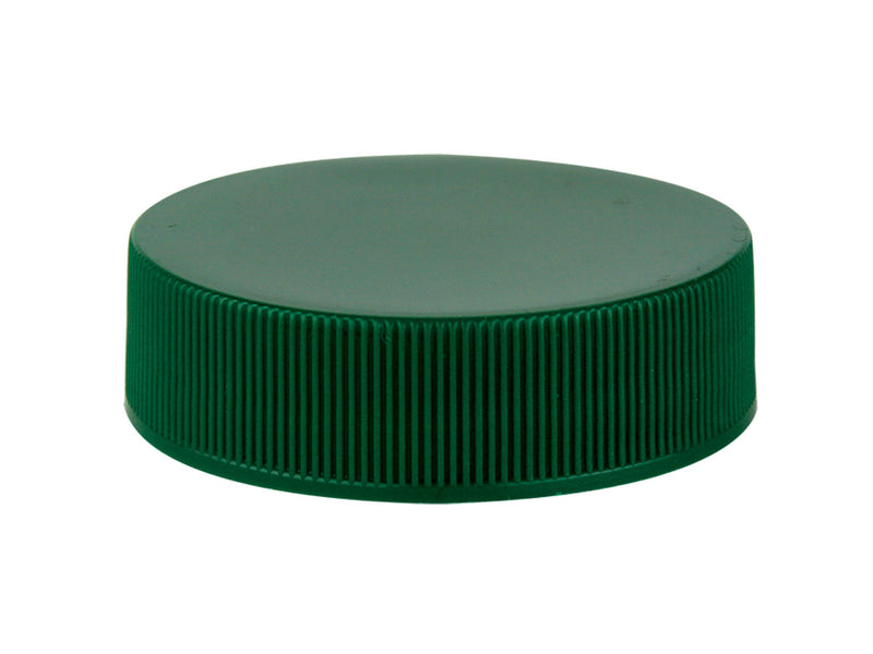 38-400 Green Ribbed Plastic Cap (Universal Heat Seal Liner)