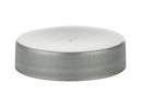 38-400 Silver Ribbed Plastic Cap (Foam Liner)