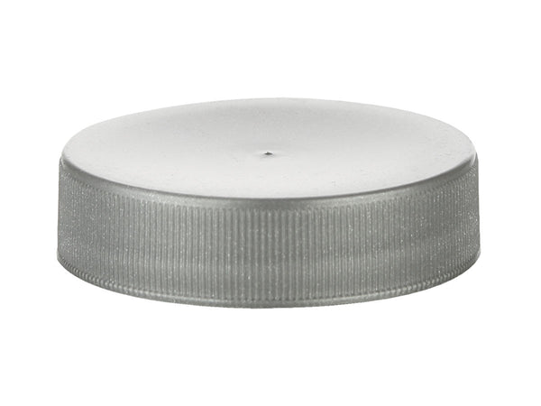 38-400 Silver Ribbed Plastic Cap (Foam Liner)