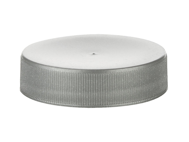 38-400 Silver Ribbed Plastic Cap (Foam Liner)