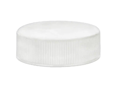 38-400 White Ribbed Stipple Top Plastic Cap (Foam Liner)