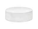 38-400 White Ribbed Stipple Top Plastic Cap (Foam Liner)