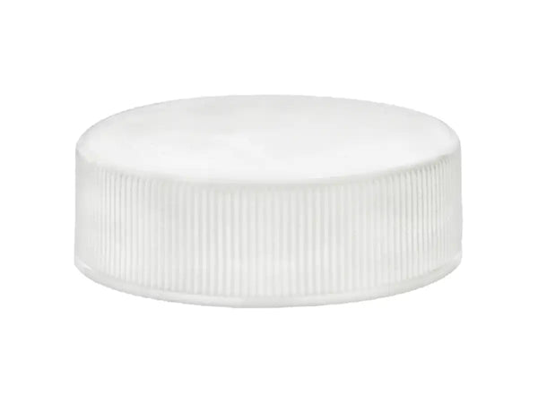 38-400 White Ribbed Stipple Top Plastic Cap (Foam Liner)