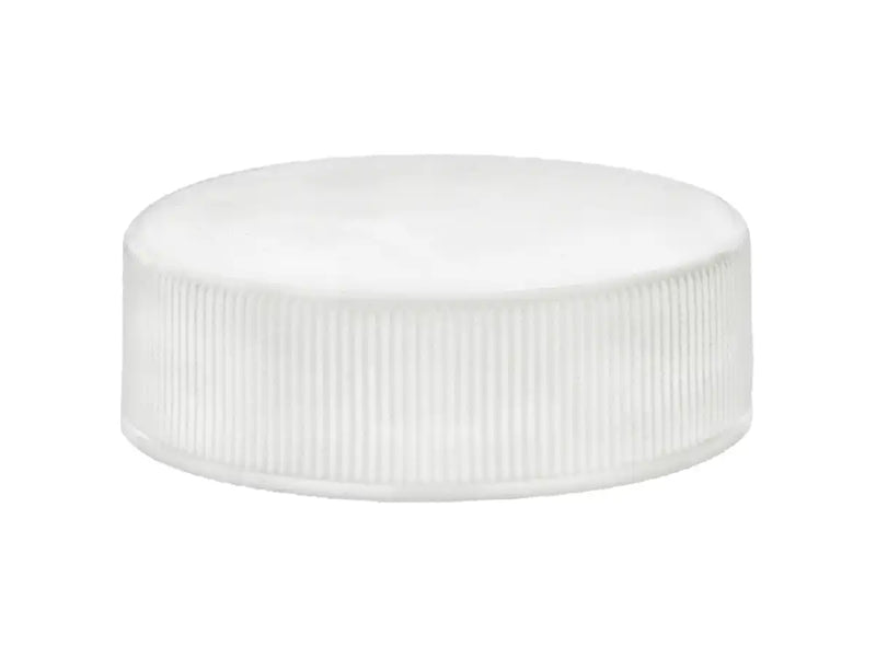 38-400 White Ribbed Stipple Top Plastic Cap (Foam Liner)