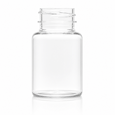 75cc Clear PET Plastic Pill Packer Bottle with 33-400 Neck Finish