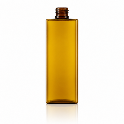 500 mL Light Amber 28-410 Tall Square PET Bottle