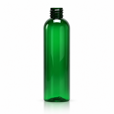 4 oz Green 20-410 PET Cosmo Round Bottle