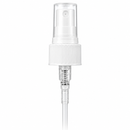 24-410 White Fine Ribbed Regular Mist Sprayers (7.625" Diptube, .30mL Output)