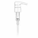 28-410 Smooth White Lotion Pump lock down Head 9.75" Dip Tube (Output 4cc)