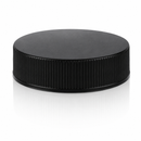 38-400 Black Ribbed Plastic Cap (Foam Liner)