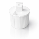 24-410 White Ribbed Directional Spout Top Cap