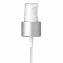24-410 Brushed Aluminum/White Metal Shell Fine Mist Sprayer 6.875" Dip Tube (Output 0.12mL-0.14mL)