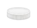 48-400 White Ribbed Cap (Heat Seal Liner)