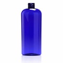8 oz 24-410 Blue PET Plastic Cosmo Oval Bottle