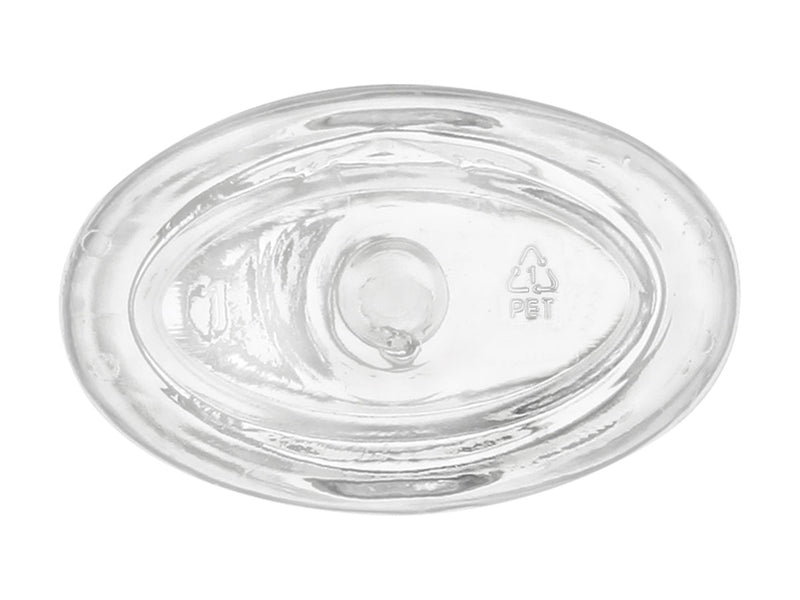 4 oz Clear 20-410 PET Cosmo Round Reverse Taper Oval Plastic Bottle