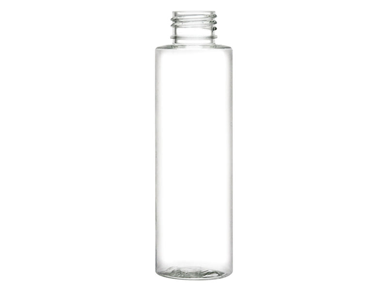 4 oz Clear 24-410 Cylinder Round Plastic PET Bottle
