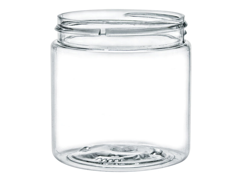 4 oz Clear 58-400 100% PCR PET Straight-Sided Plastic Jar