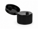 28-410 Black Ribbed Snap Top Plastic Cap