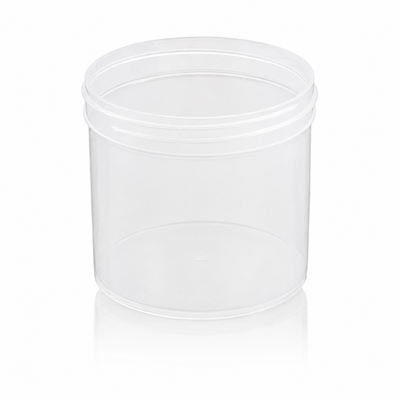 12 oz Natural-Colored 89-400 PP Single Wall Jar