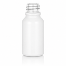 15 mL White Coated 18mm Dropper Fitment Glass Boston Round Bottle (Tamper Evident)
