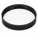 48-400 Black Ribbed Plastic Cap (Foam Liner)