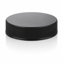 38-400 Black Ribbed Cap (Heat Induction Seal for PET)