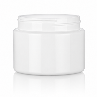 6 oz White 70-400 Plastic PET Single-Wall Jar