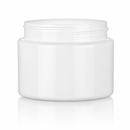 6 oz White 70-400 Plastic PET Single-Wall Jar