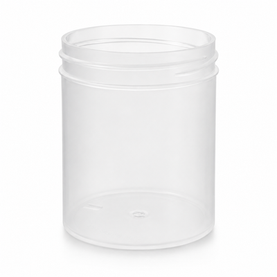 4 oz Natural-Colored (Clarified) 58-400 Polypropylene (PP) Single Wall Plastic Jar