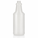 32 oz Natural-Colored HDPE Carafe Style Round Ringed Neck Label Panel 28-400