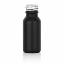 15 mL Black 20mm Euro Dropper Style Boston Round Glass Bottle Spray Coated