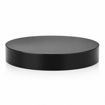 89-400 Black Smooth Plastic Cap (Printed Pressure Sensitive Liner)