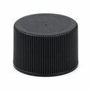 24-410 Black Ribbed Cap (Heat Induction Seal Liner for PET)