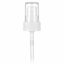 22-400 White Ribbed Cosmetic Treatment Pump (4.1875" Diptube)