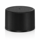 28-410 Black Fine-Ribbed Plastic Cap (Foam Liner)